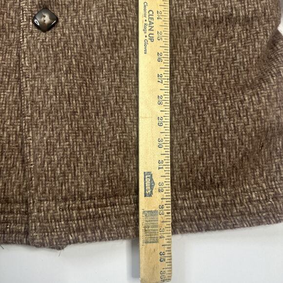 Vintage Woolrich Men's Men's Tweed Wool Lined 1950-60 Outdoor Overcoat Size 42 - Picture 13 of 16